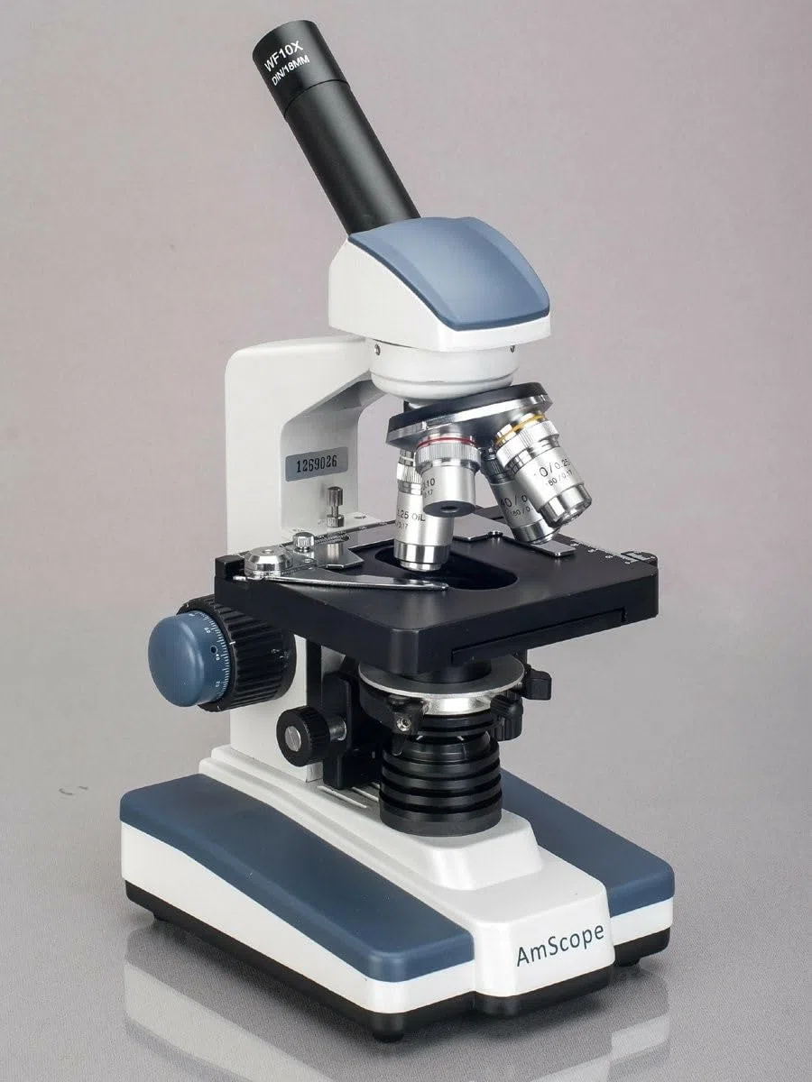 Microscopio Compuesto monocular Digital LED 40X-2500X con Etapa 3D (M620C)
