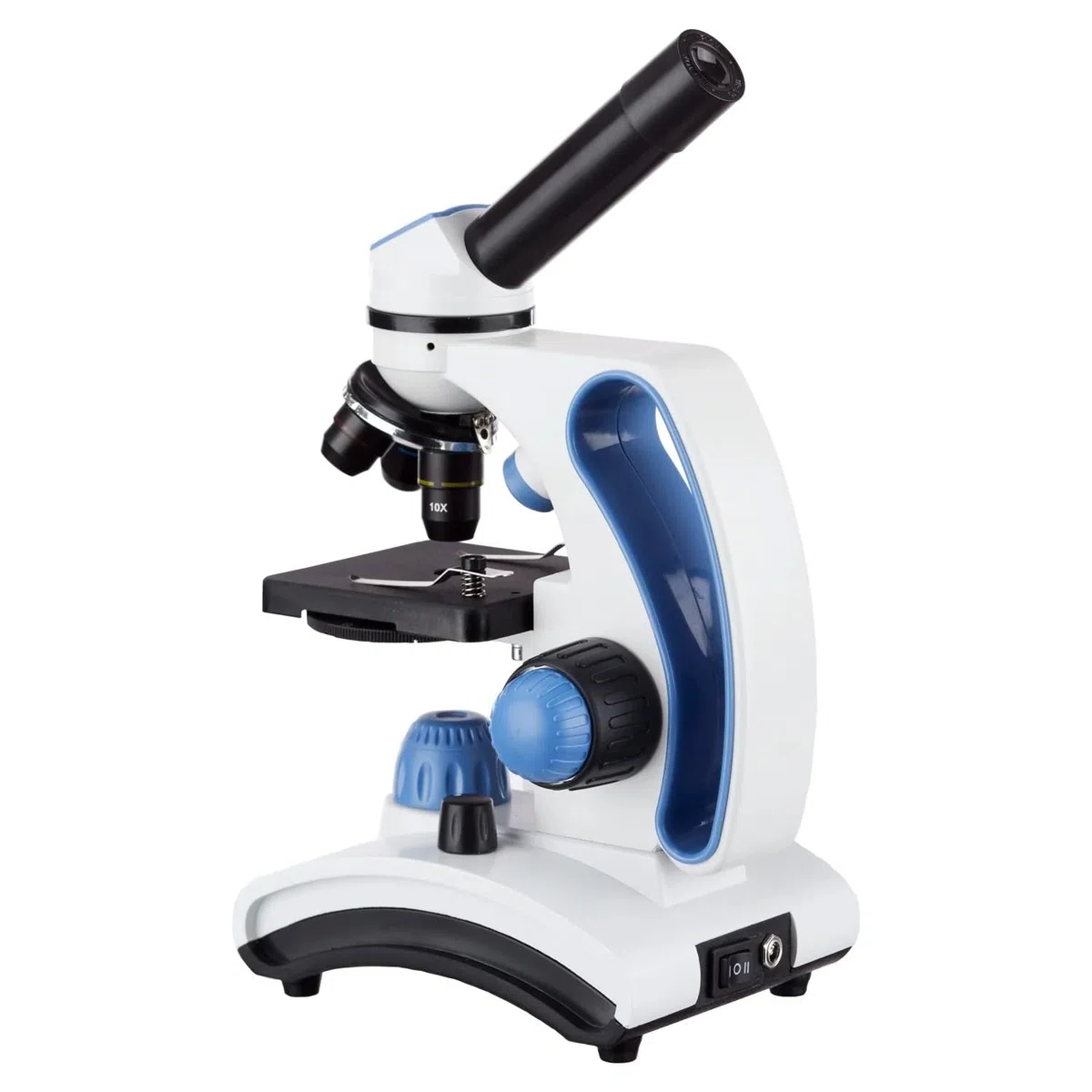 AmScope M162C-2L-PB10-WM - Kit de Microscopio Premiado 2018 Para Estudiantes y Niños - 40X-1000X Doble Luz Todo Metálico Con Diapositivas y Libro