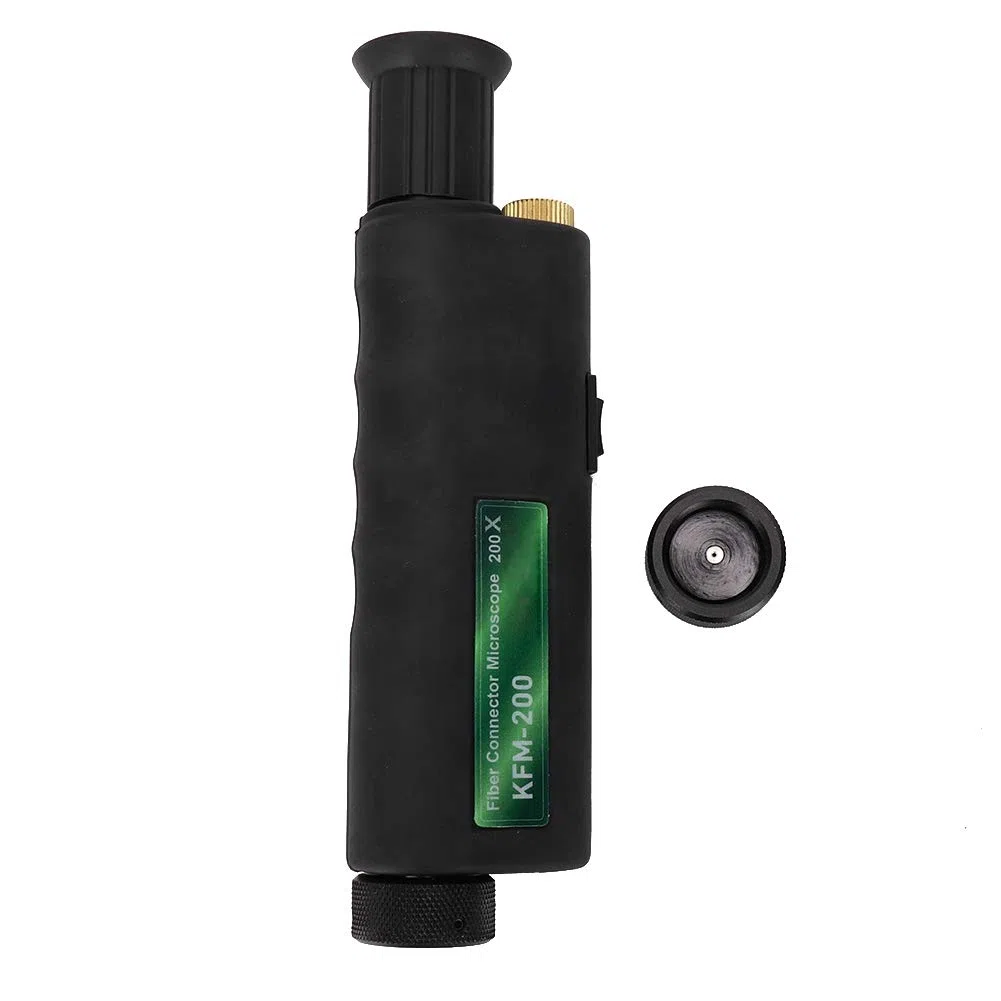 Microscopio de inspección de fibra óptica, fibra óptica de mano, monomodo 400X, multimodo, 200 aumentos, incluidos adaptadores ST/FC/SC/E2000 y 1,25 mm LC/MU de 2,5 mm