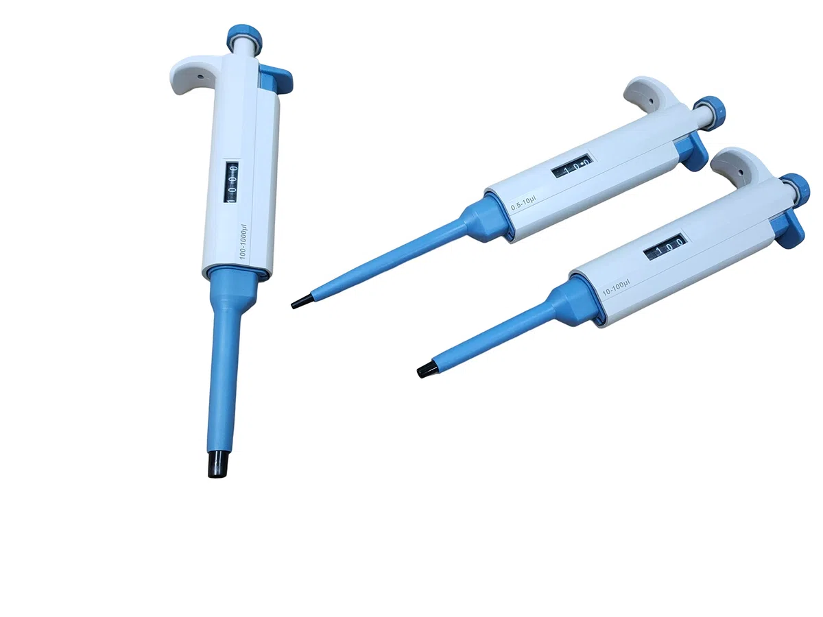 Kit de micropipetas 0.5-10ul 10-10ul 100-1000ul Pipeta ajustable de un solo canal, 3 piezas (pipetas SC-3pcs)