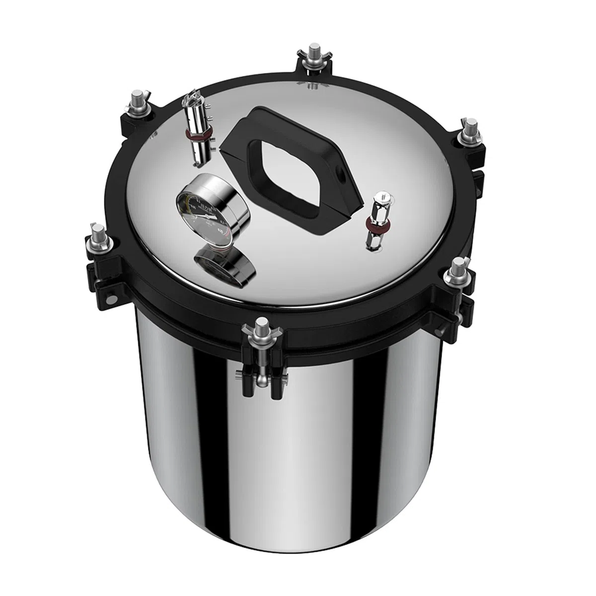 Autoclave de acero inoxidable, apagado automático, 18 L, autoclave de vapor para recipiente de vidrio