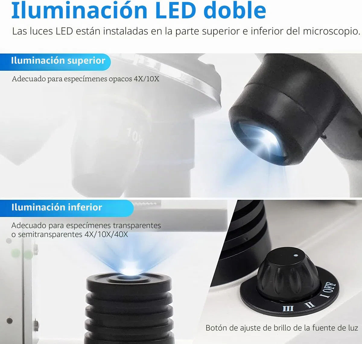 SWIFT Microscopio SS121 100X-2000X para niños estudiantes adultos, con adaptador de teléfono, microscopios potentes para laboratorio escolar, educación de investigación científica biológica