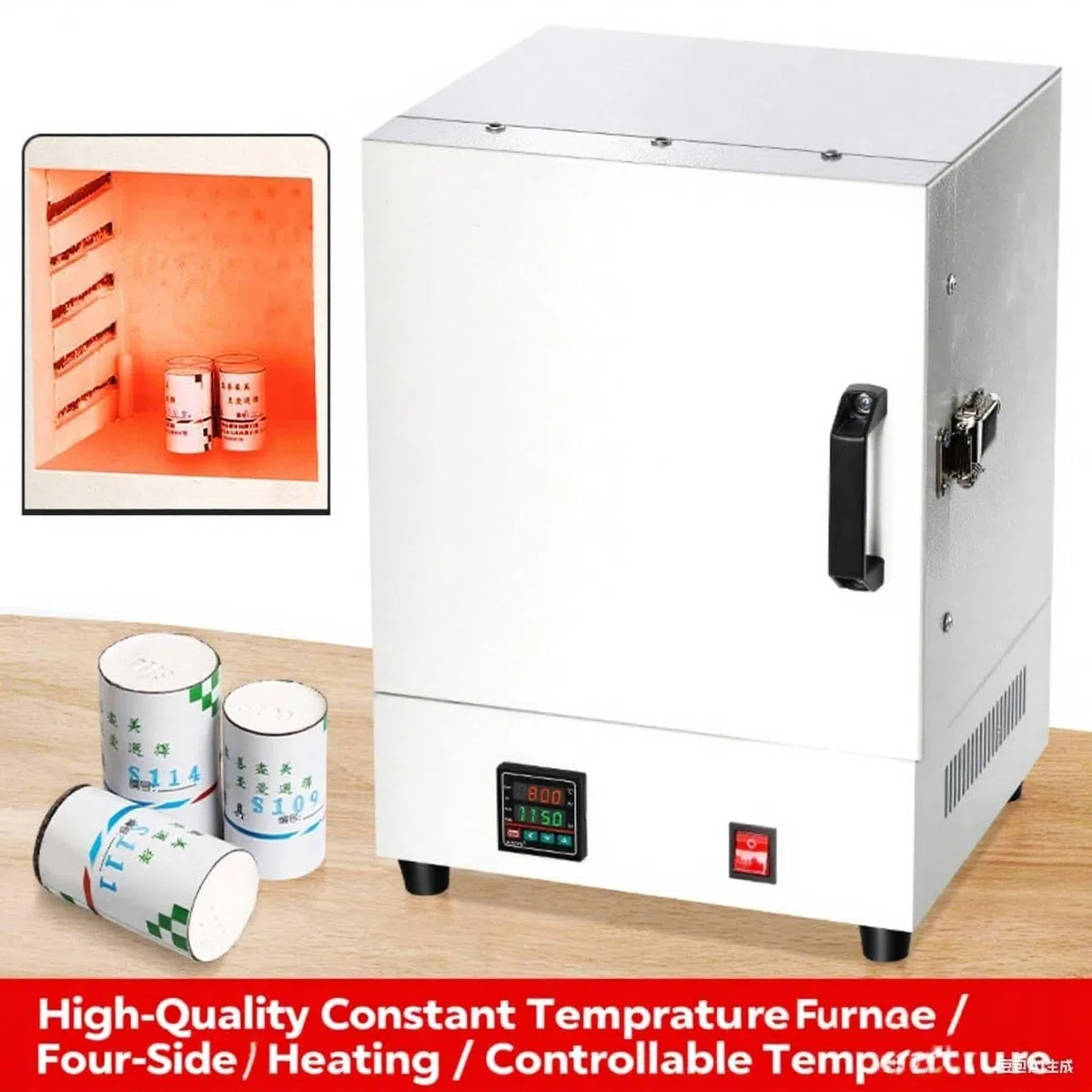 Horno de mufla de Laboratorio 1150 ℃ 2000 W, Horno Digital de Fibra cerámica para procesos de incineración, Tratamiento térmico y desparafinado de moldes de Yeso para joyería.