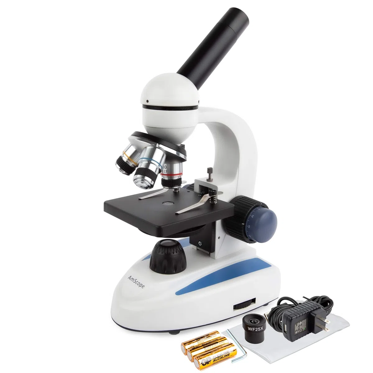 AmScope M158C 40X-1000X Estudiante C & F Inal-mbrico LED Microscopio Compuesto