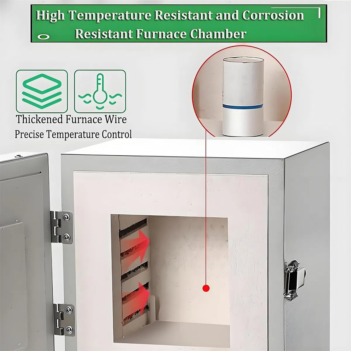 Horno de mufla de Laboratorio 1150 ℃ 2000 W, Horno Digital de Fibra cerámica para procesos de incineración, Tratamiento térmico y desparafinado de moldes de Yeso para joyería.
