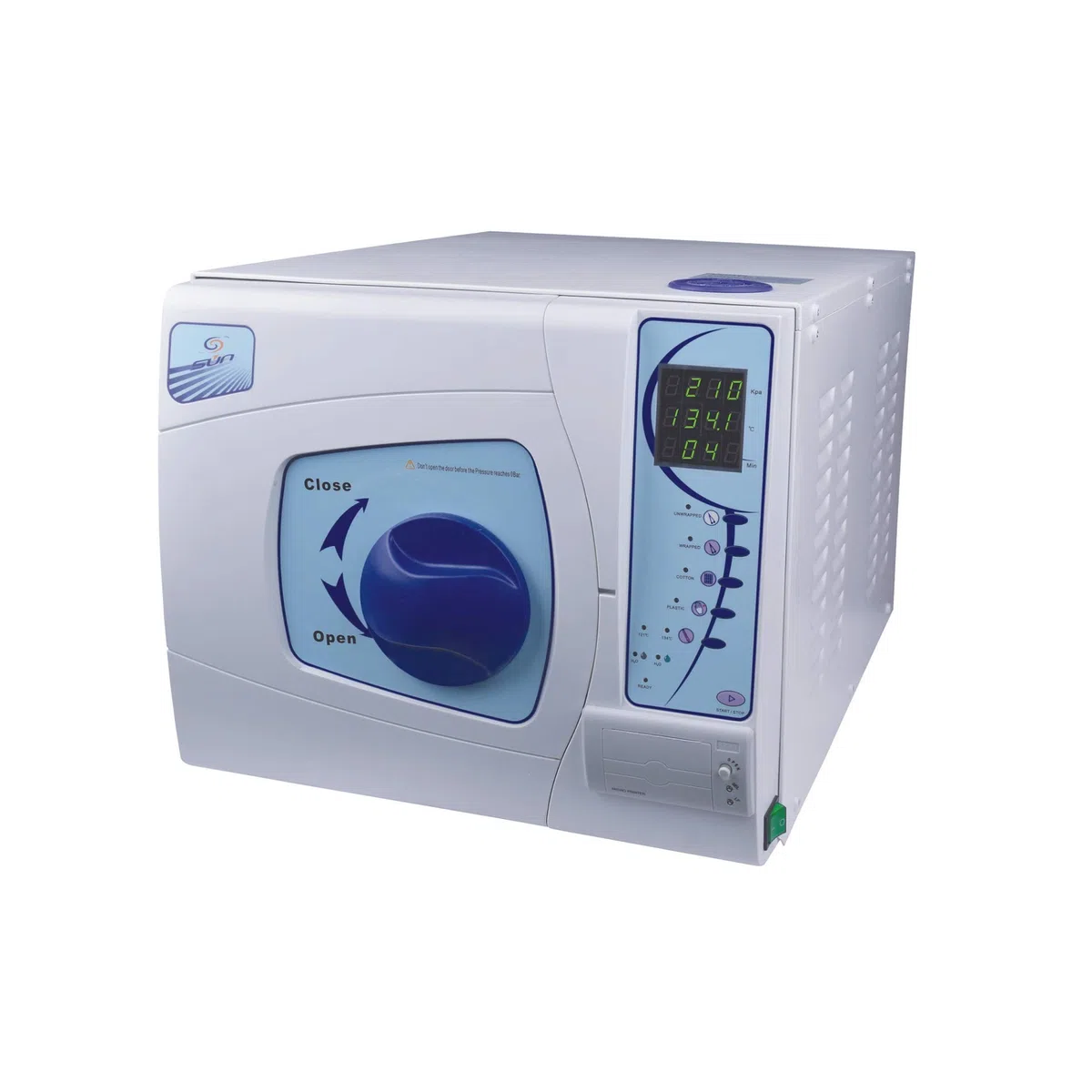 Sun Autoklav Esterilizador de Vacío, Azul, Dental Autoklav, Esterilizador con Impresora Clase B de Supershu, 16L, 1