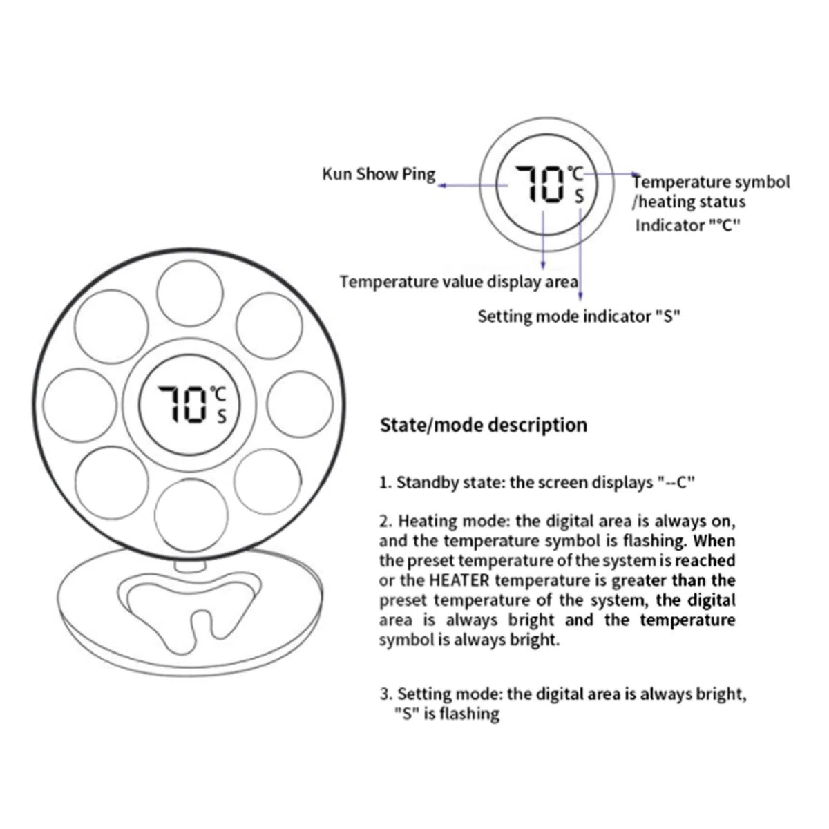 Calentador de Compuesto Dental, Calentador de Resina Dental, Temperatura de Calentamiento 40 ℃ - 70 ℃