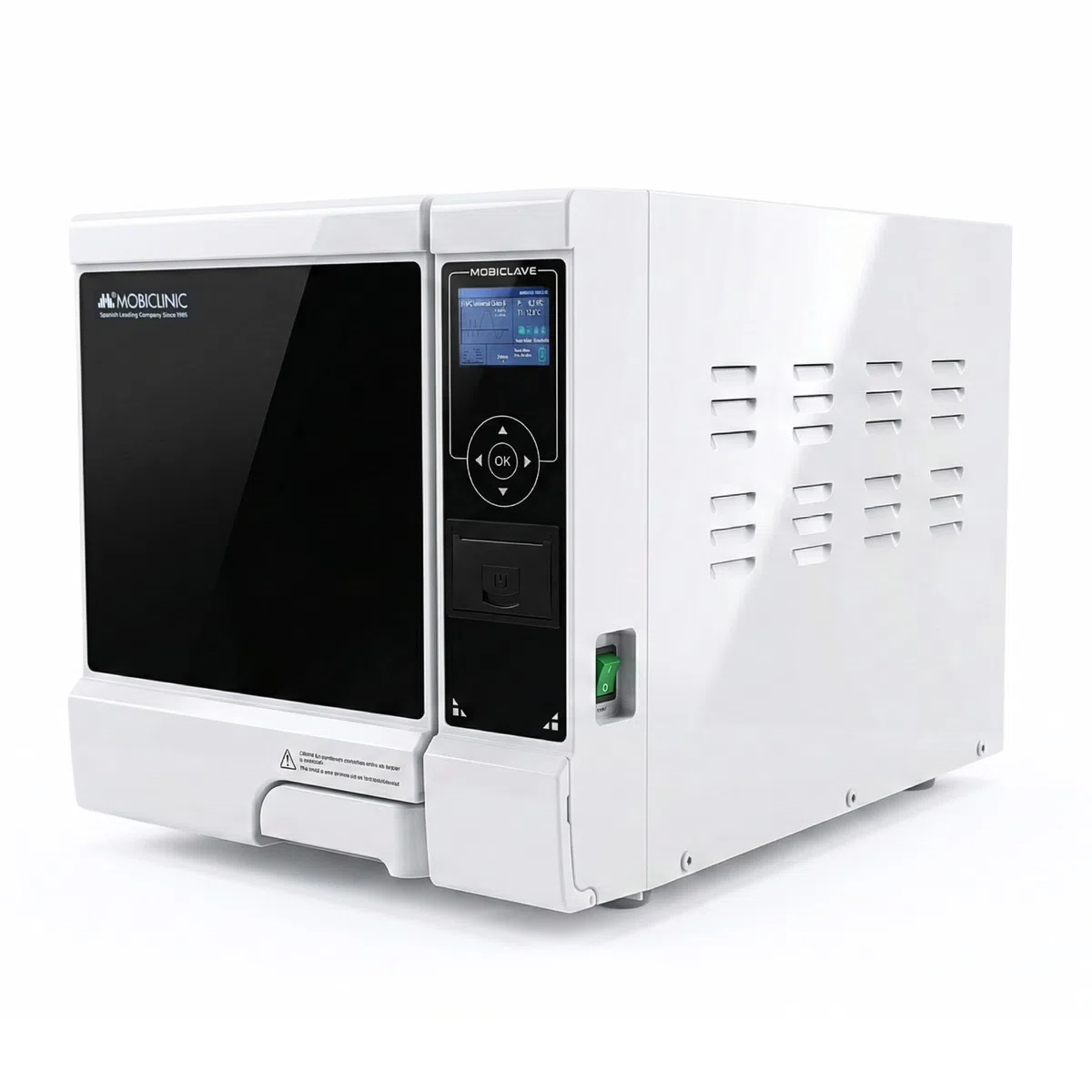Mobiclinic®, Autoclave Profesional, Esterilizador Autoclave de Vapor 12L, Desinfecta 99% con Cobertura 360º, Pantalla LCD, Programas Personalizable, Impresora, USB, Clínicas y Laboratorios, MobiClave