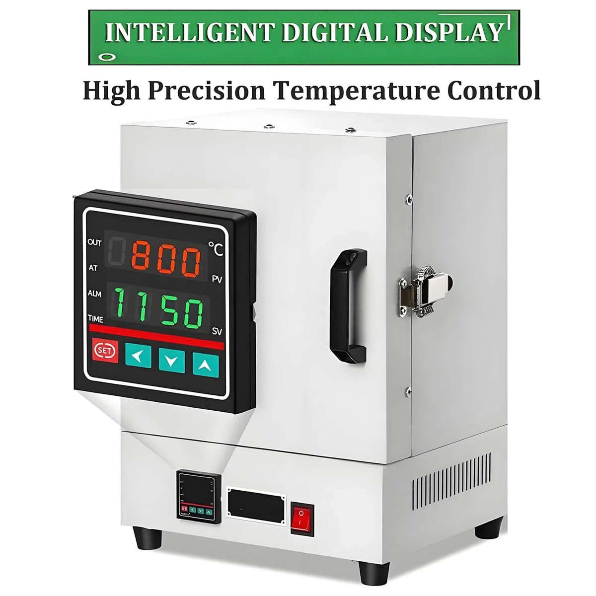 Horno de mufla de Laboratorio 1150 ℃ 2000 W, Horno Digital de Fibra cerámica para procesos de incineración, Tratamiento térmico y desparafinado de moldes de Yeso para joyería.