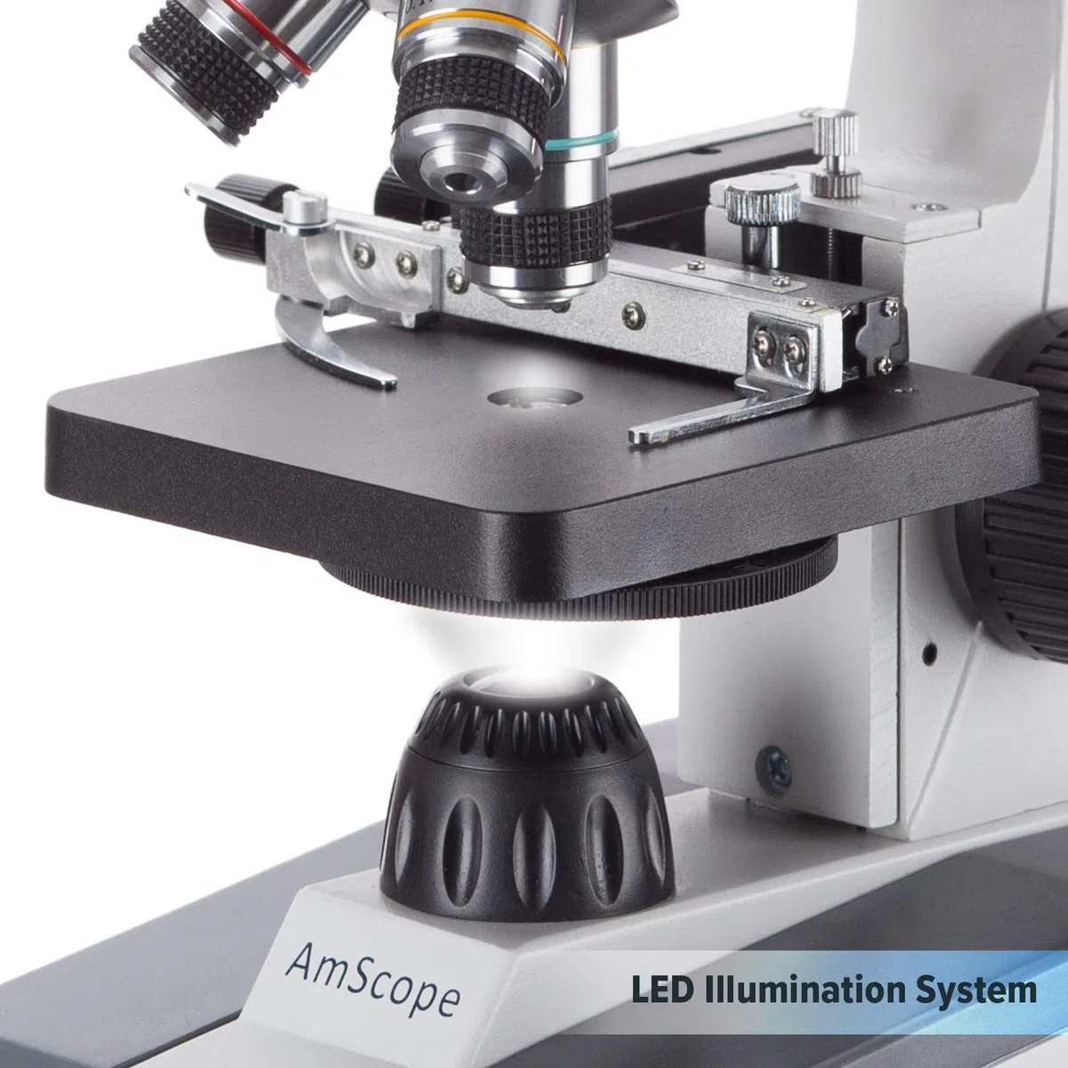 AmScope m150 C-sp14 40 x -1000 x Estudiantil microscopio portátil con Kit de preparación de diapositiva