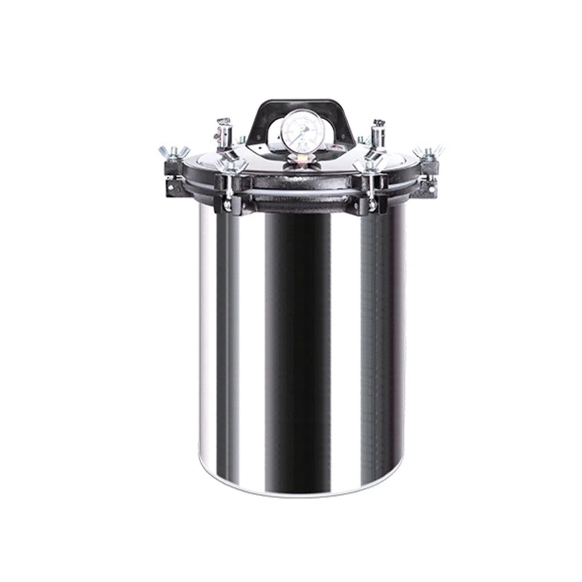 Máquina esterilizadora de Autoclave de Vapor a presión portátil de 24L, Acero Inoxidable, prevención de Quemaduras en seco Vertical portátil, Equipo de Autoclave de Laboratorio de Tres válvulas